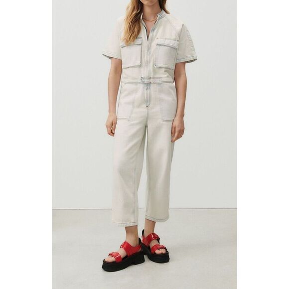 NWOT American Vintage Super Bleached Joybird Jumpsuit Coveralls Women's Small - Picture 1 of 16